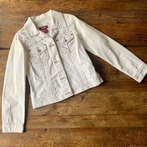 Vanity White Western Trucker Jean Denim Jacket